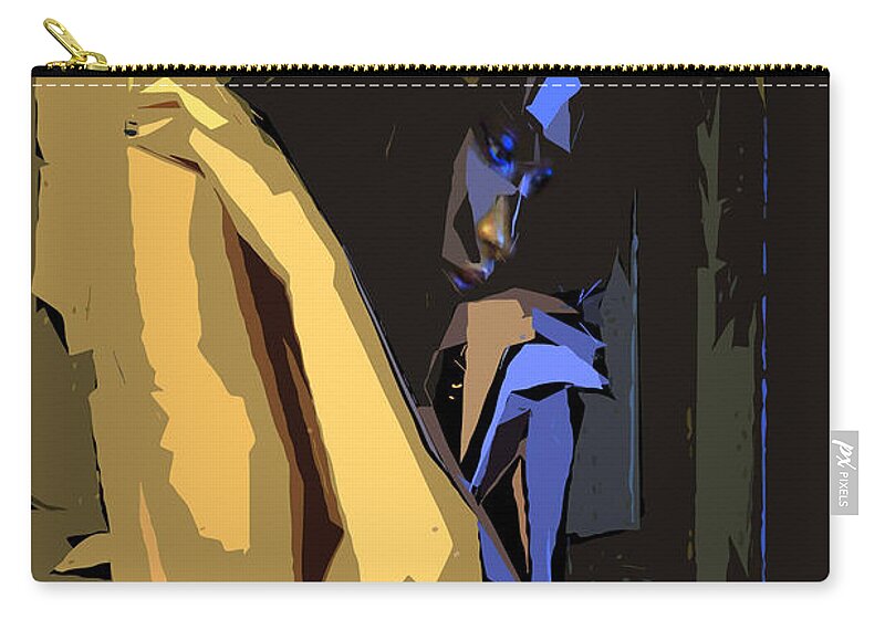You Are Not Alone Zip Pouch featuring the digital art You are not alone 24 7 by Rafael Salazar