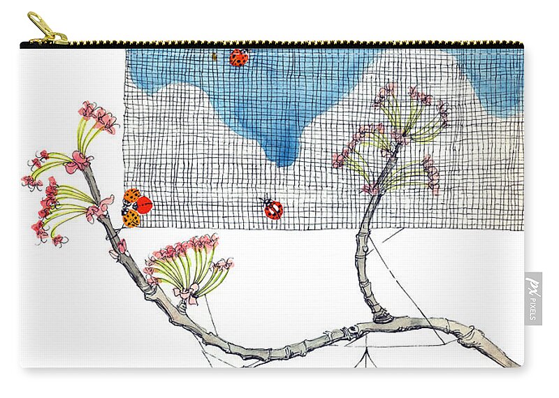 Spider Zip Pouch featuring the painting You Are Special by Katherine Miller