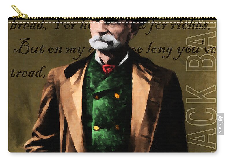Bar Zip Pouch featuring the photograph You Fine Haired Sons Of Bitches 20131011 Black Bart v4 square by Wingsdomain Art and Photography
