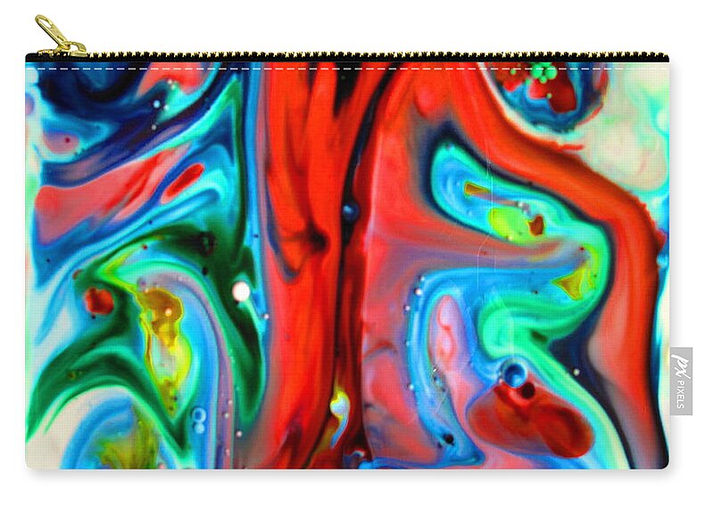 Liquid Zip Pouch featuring the painting You Make Me Feel Like Dancing by Joyce Dickens