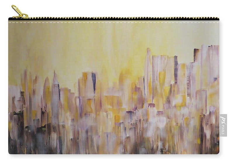 Cityscape Carry-all Pouch featuring the painting Your View?  by Soraya Silvestri