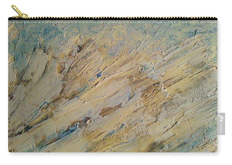 Acryl Paint Ins Structured Carry-all Pouch featuring the painting W3 - richwater by KUNST MIT HERZ Art with heart