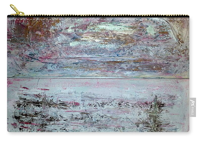 Abstract Painting Zip Pouch featuring the painting Z5 by KUNST MIT HERZ Art with heart