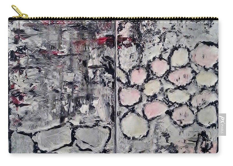 Abstract Painting Zip Pouch featuring the painting Z8 - reptil by KUNST MIT HERZ Art with heart