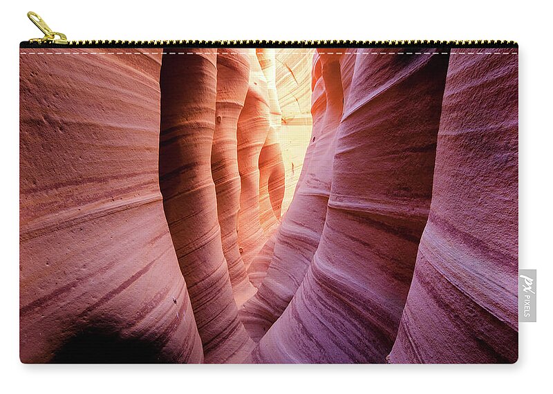 Tranquility Zip Pouch featuring the photograph Zebra Canyon by Naphat Photography