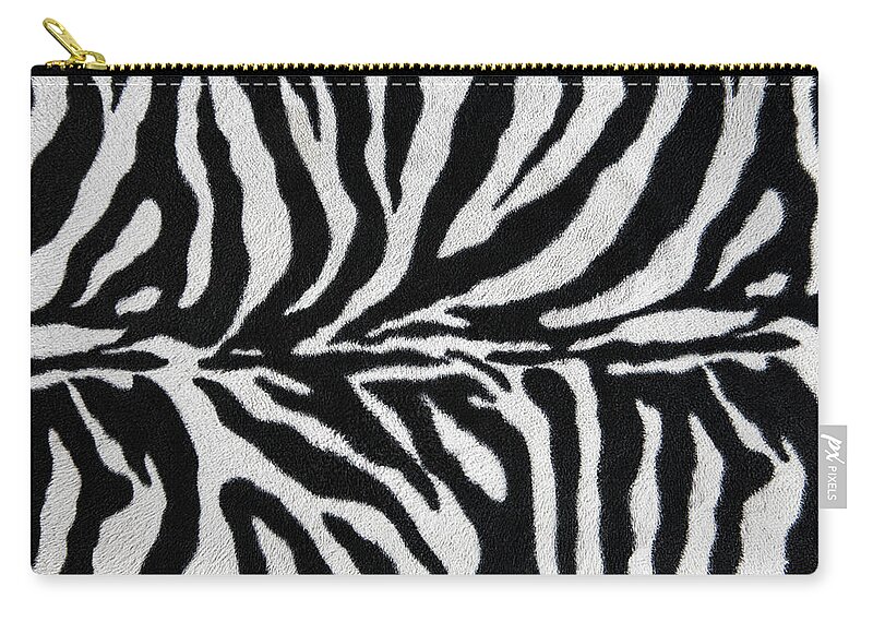 Animal Skin Carry-all Pouch featuring the photograph Zebra Textile Background by Narvikk