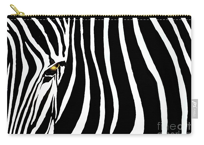 Zebra Carry-all Pouch featuring the photograph Zebressence by Dan Holm