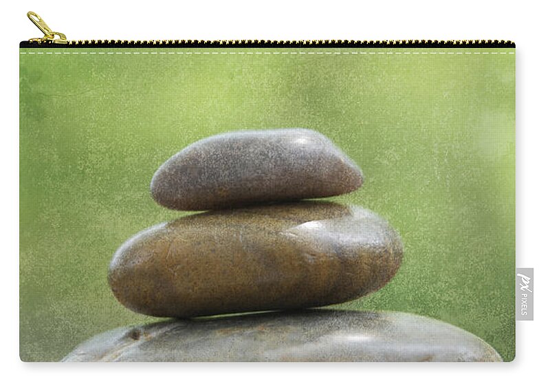Still Life Photography Zip Pouch featuring the photograph Zen by Mary Buck