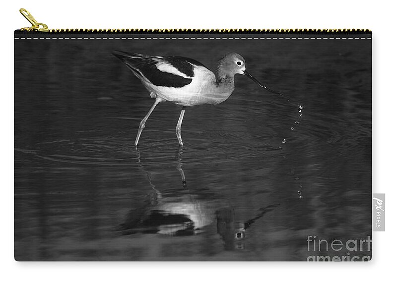 American Avocet Zip Pouch featuring the photograph Drops Of Zen by John F Tsumas