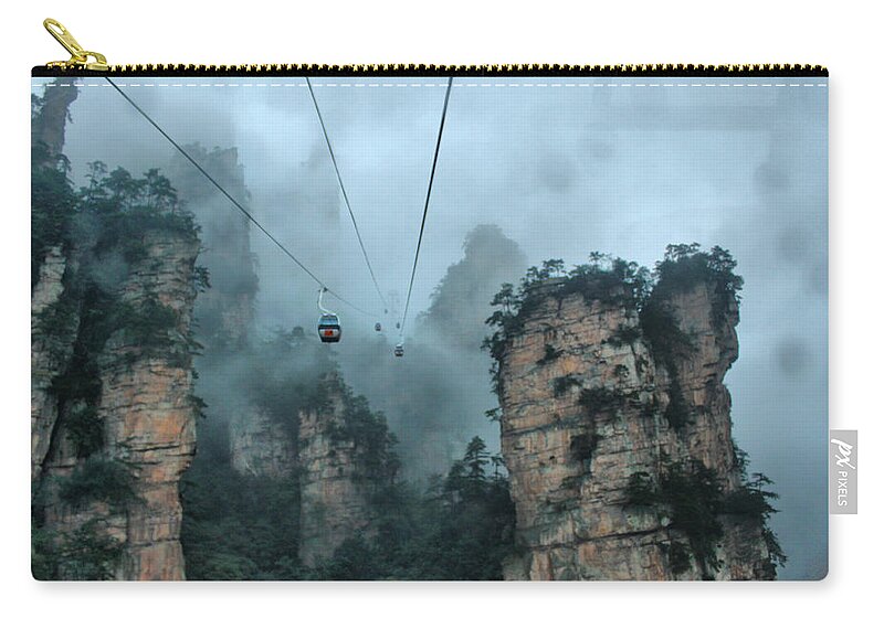 Tranquility Zip Pouch featuring the photograph Zhangjiaji The Real Hallelujah Avatar by Pablo Omar Palmeiro