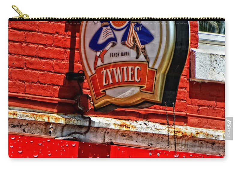 Beer Zip Pouch featuring the photograph Zywiec Beer by Mike Martin