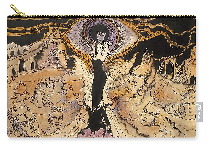 Magic Carry-all Pouch featuring the painting Emerging of the new Queen by Valentina Plishchina