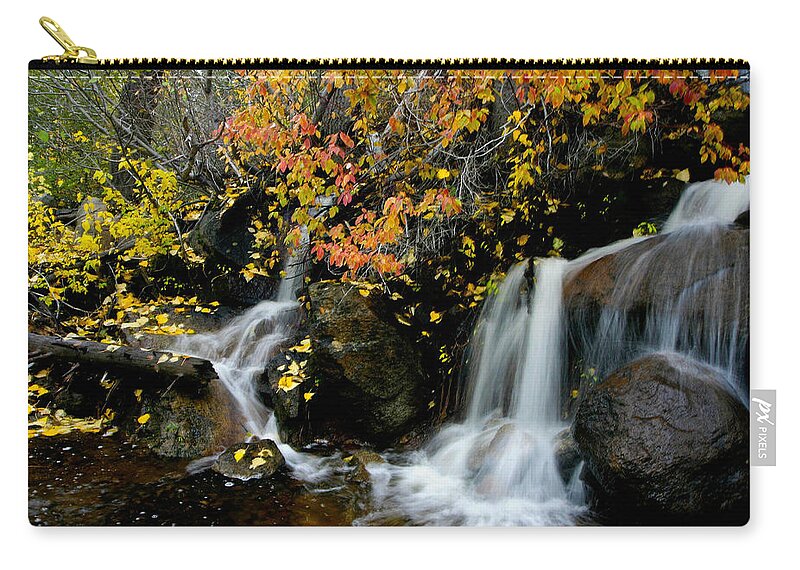 Fall Zip Pouch featuring the photograph Waterfall by Mitch Shindelbower