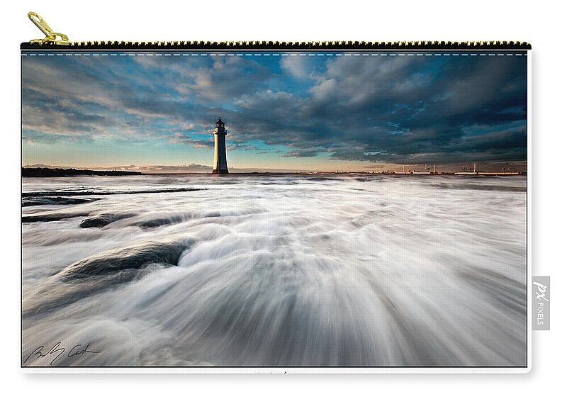 Lighthouse Zip Pouch featuring the photograph New Brighton Lighthouse #1 by B Cash