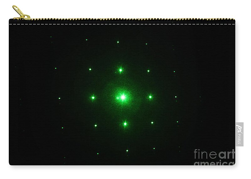 Diffraction Zip Pouch featuring the photograph 2d Diffraction Pattern #1 by Ted Kinsman