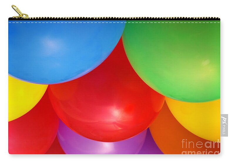 Background Zip Pouch featuring the photograph Balloons Background #1 by Carlos Caetano