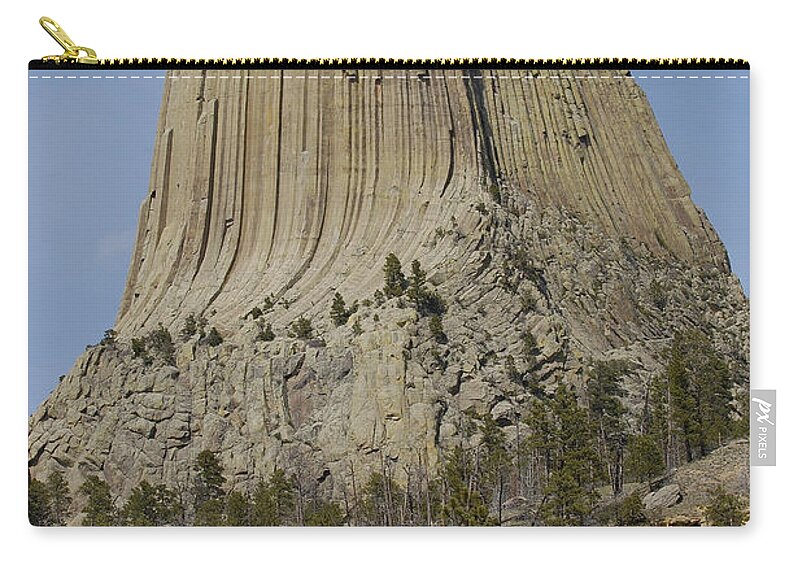 Mp Zip Pouch featuring the photograph Devils Tower National Monument, Wyoming #1 by Pete Oxford