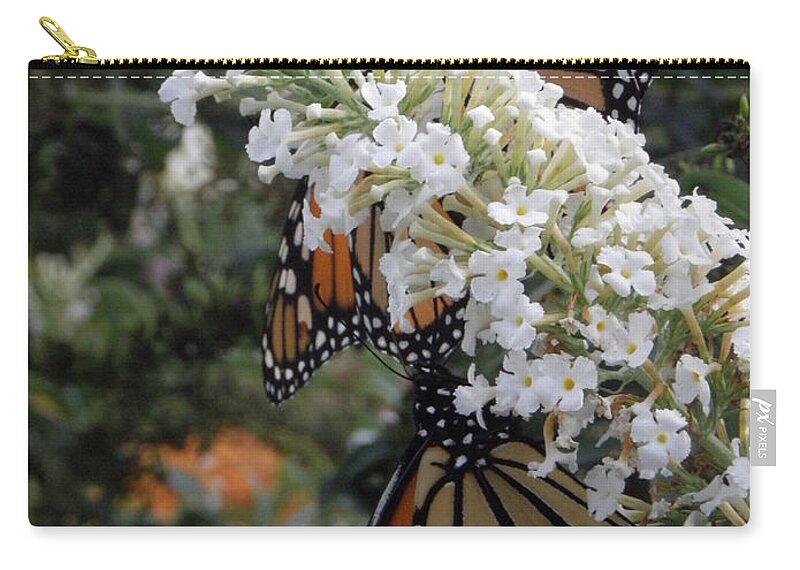 Monarch Carry-all Pouch featuring the photograph Double Beauty by Kim Galluzzo Wozniak