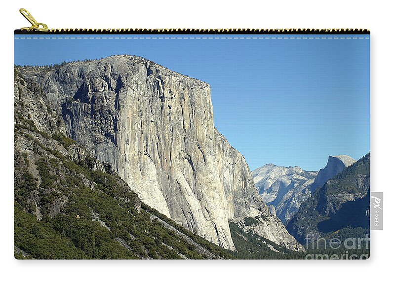 Yosemite Zip Pouch featuring the photograph El Capitan #1 by Henrik Lehnerer