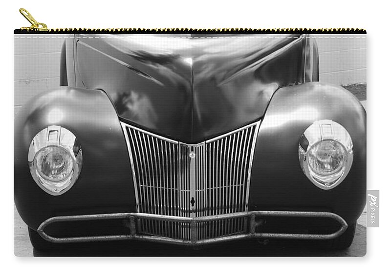 Hot Rod Zip Pouch featuring the photograph Hot Rod Front #1 by Rob Hans