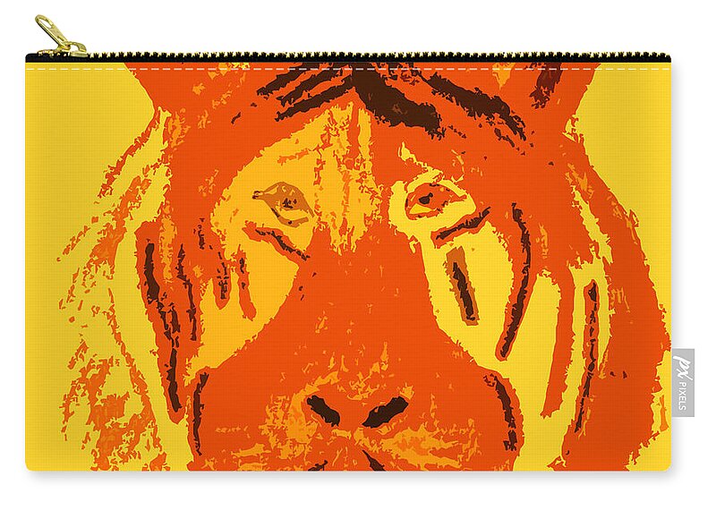 Tiger Zip Pouch featuring the photograph Le Tigre by Charles Benavidez
