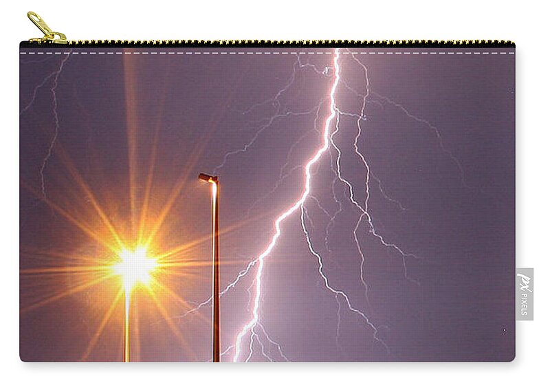 Science Zip Pouch featuring the photograph Lightning #1 by Science Source