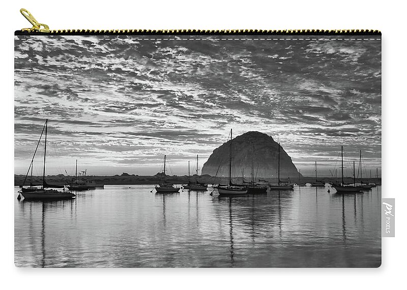 Morro Bay Zip Pouch featuring the photograph Morro Bay on Fire #1 by Beth Sargent