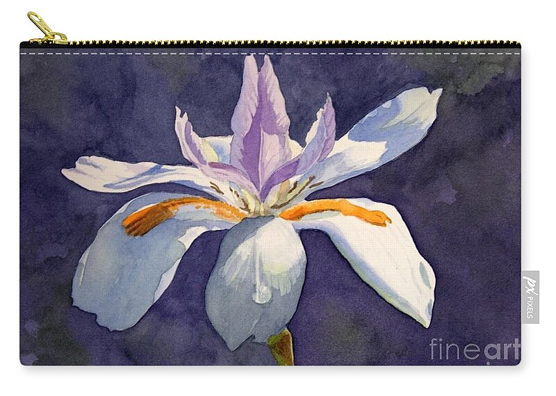 Flowers Zip Pouch featuring the photograph Native Iris by Jan Lawnikanis