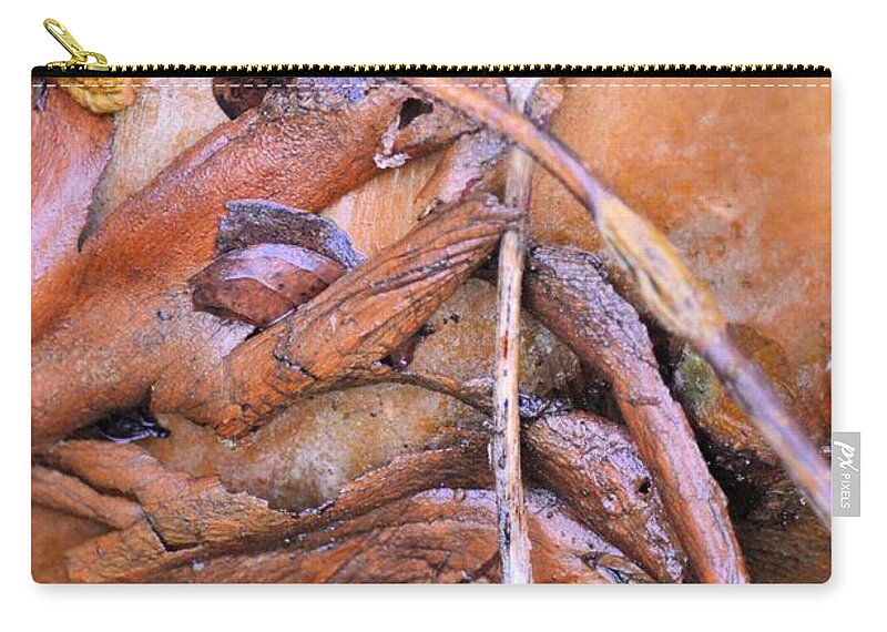 Natural Abstract 46 Zip Pouch featuring the photograph Natural Abstract 46 #1 by Maria Urso