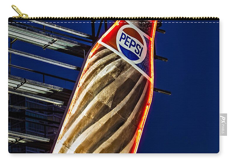 Pepsi Cola Zip Pouch featuring the photograph Pepsi Cola Bottle #1 by Susan Candelario