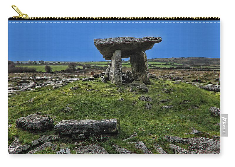 Ancient Zip Pouch featuring the photograph Poulnabrone Dolmen #1 by David Gleeson