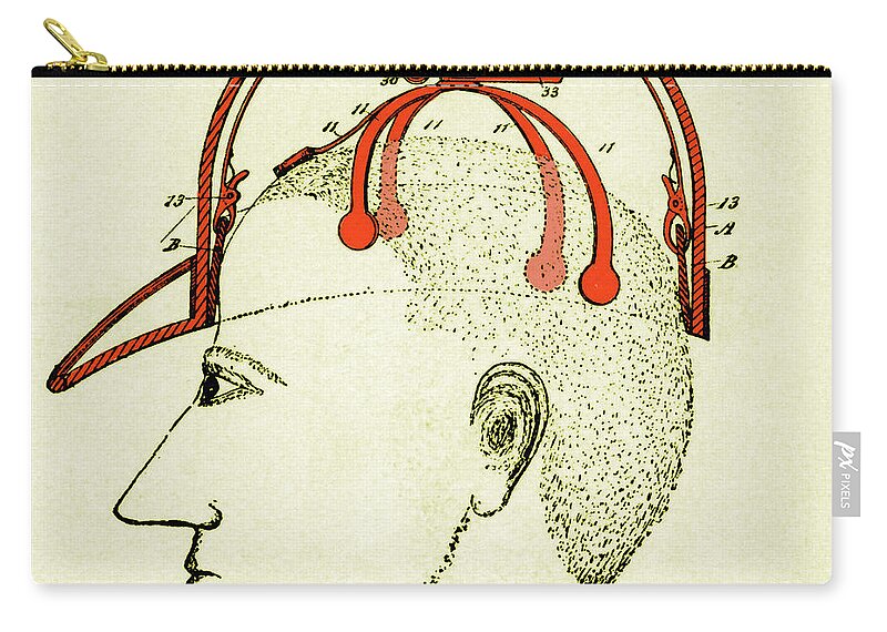 Patent Zip Pouch featuring the photograph Saluting Device #2 by Science Source