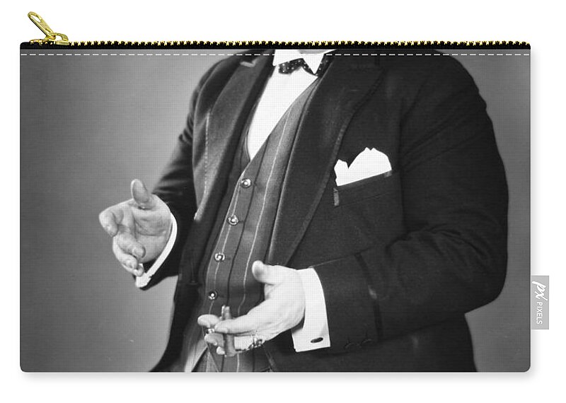 -man Single- Zip Pouch featuring the photograph Silent Still: Single Man #1 by Granger