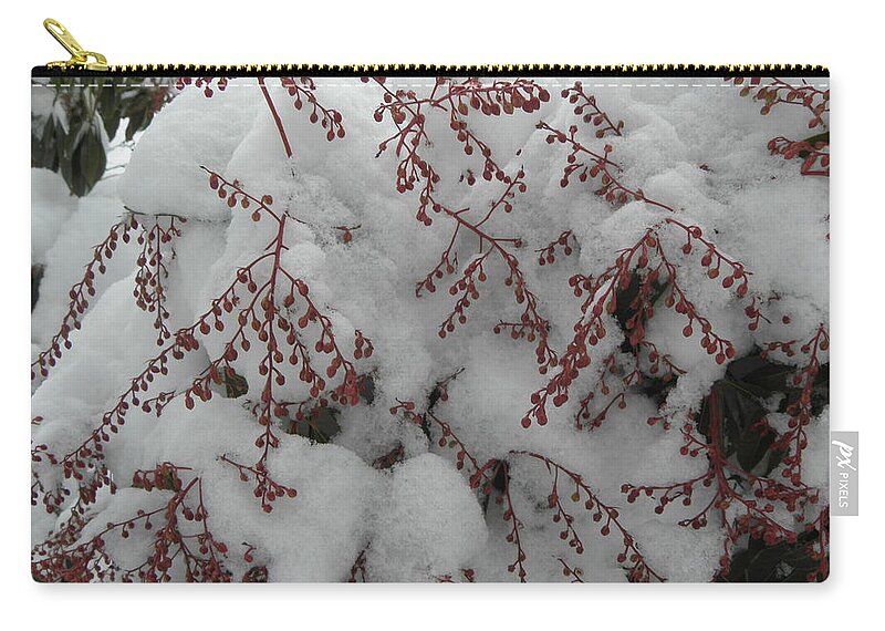 Snow Zip Pouch featuring the photograph Snow Covered by Kim Galluzzo Wozniak
