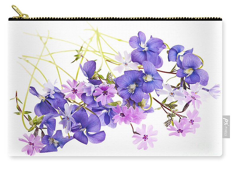 Flower Zip Pouch featuring the photograph Spring flowers 2 #1 by Elena Elisseeva