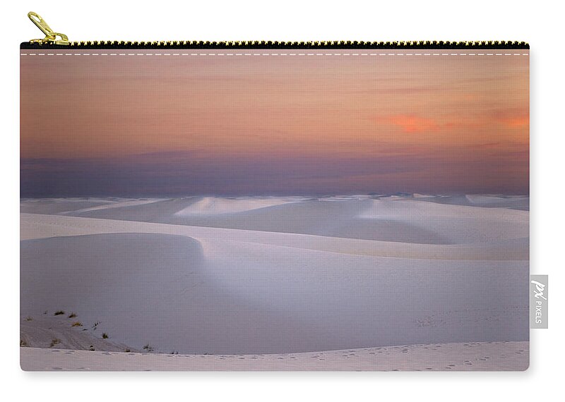 New Mexico Zip Pouch featuring the photograph Sunset at White Sands by Sean Wray