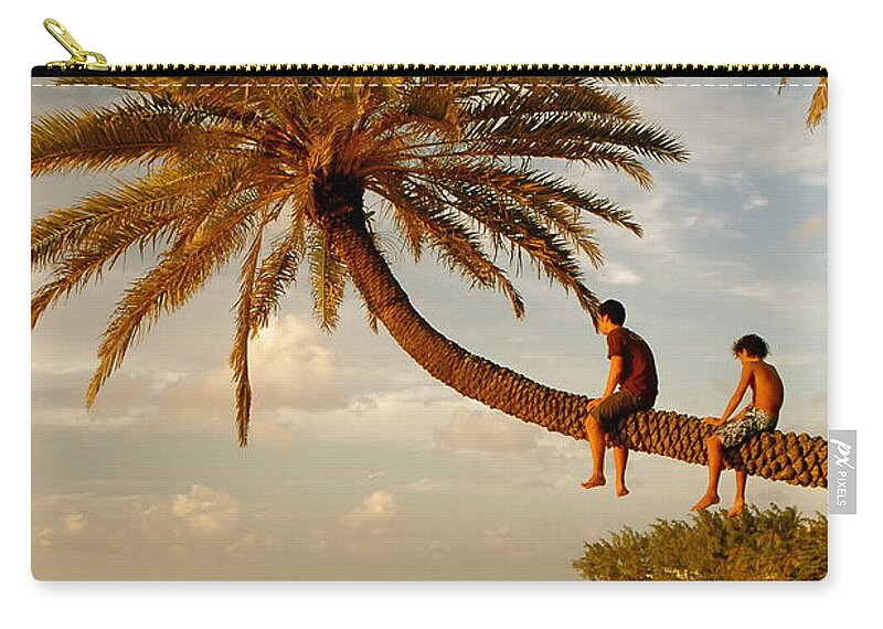 Surf Zip Pouch featuring the photograph Sunset Beach Oahu #1 by Mark Gilman
