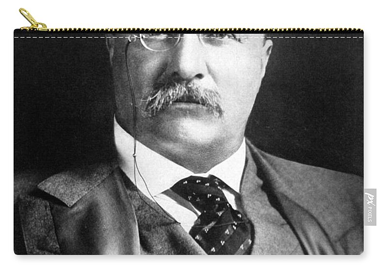 History Zip Pouch featuring the photograph Theodore Roosevelt, 26th American #1 by Science Source