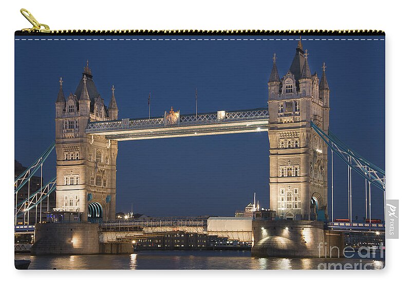 England Zip Pouch featuring the photograph Tower bridge #1 by Andrew Michael