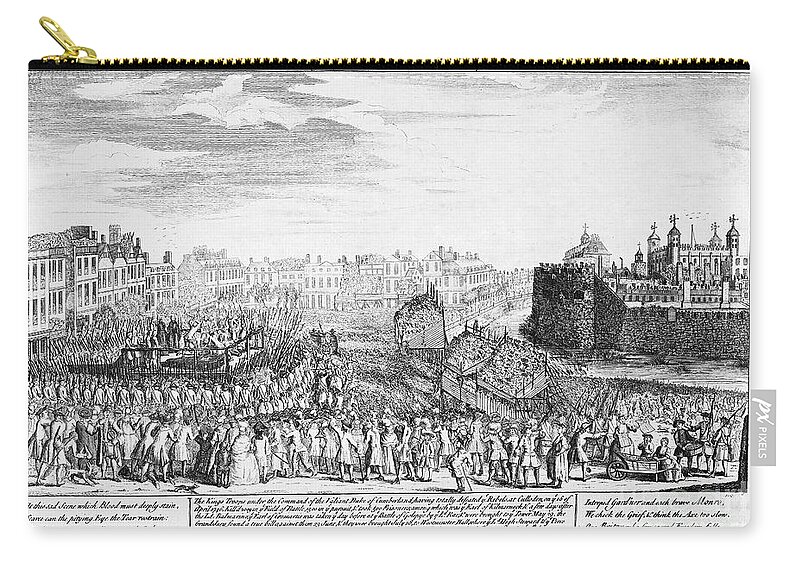 1746 Zip Pouch featuring the photograph Tower Of London: Execution #1 by Granger