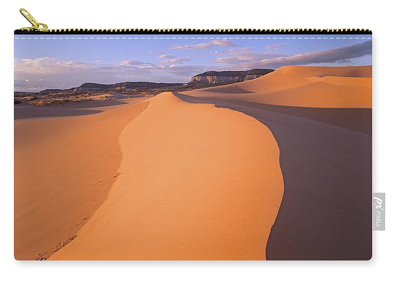 00175735 Zip Pouch featuring the photograph Wind Ripples In Sand Dunes #1 by Tim Fitzharris