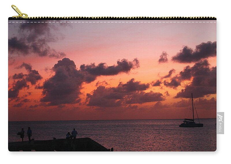 Sunset Zip Pouch featuring the photograph Sunset #10 by Catie Canetti