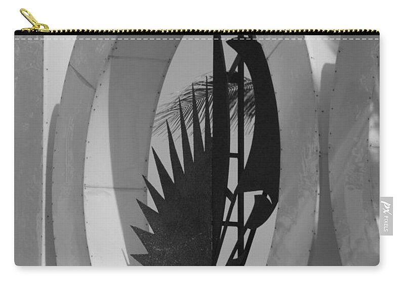 Macro Zip Pouch featuring the photograph 100 SUN AND SAILS in BLACK AND WHITE by Rob Hans