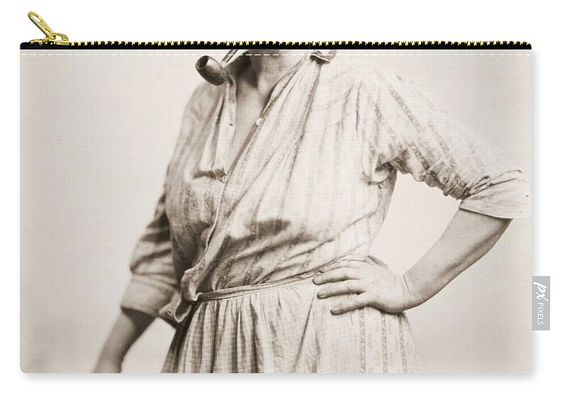 -smoking- Zip Pouch featuring the photograph Silent Film Still: Smoking #15 by Granger