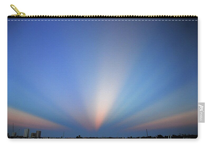 Sunset Zip Pouch featuring the photograph 17- Light Show by Joseph Keane
