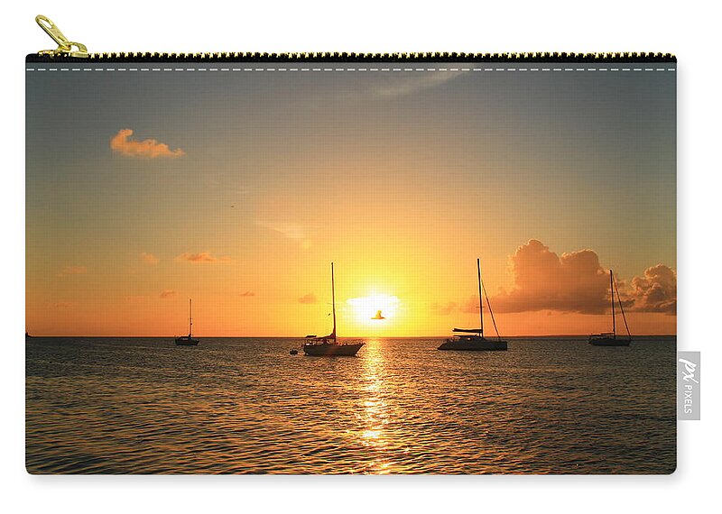 Sunset Zip Pouch featuring the photograph Sunset #17 by Catie Canetti