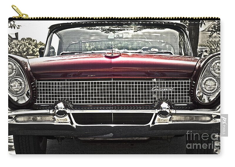Lincoln Continental Zip Pouch featuring the photograph 1958 Lincoln Continental by Gwyn Newcombe