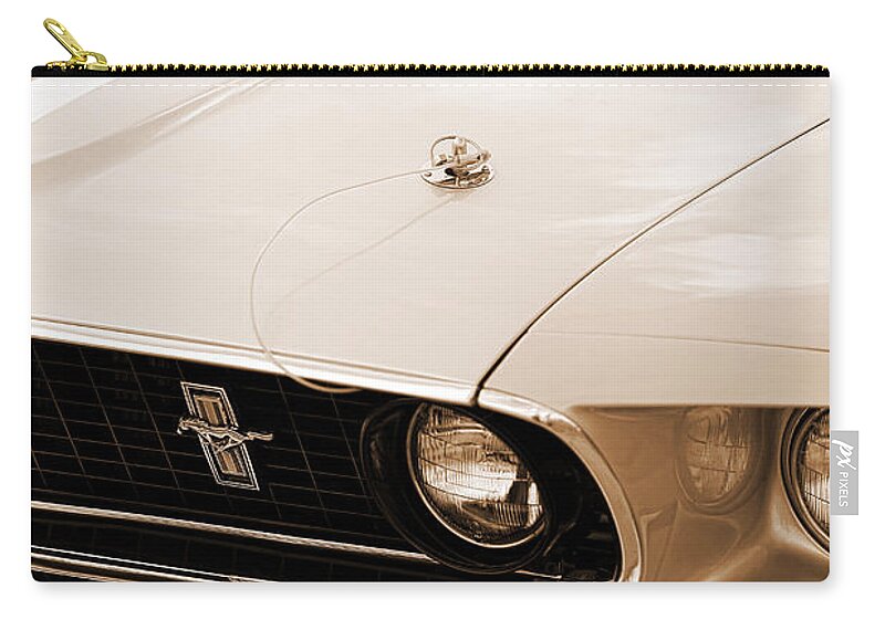 1969 Zip Pouch featuring the photograph 1969 Ford Mustang by Gordon Dean II