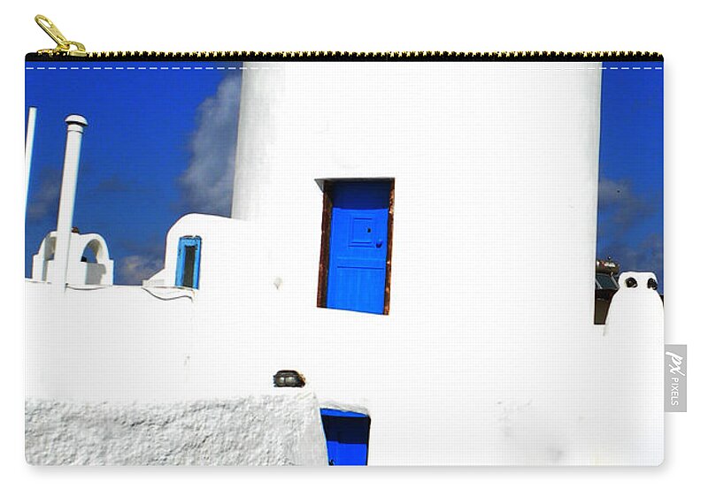 Colette Zip Pouch featuring the photograph Santorini Beauty Greece by Colette V Hera Guggenheim