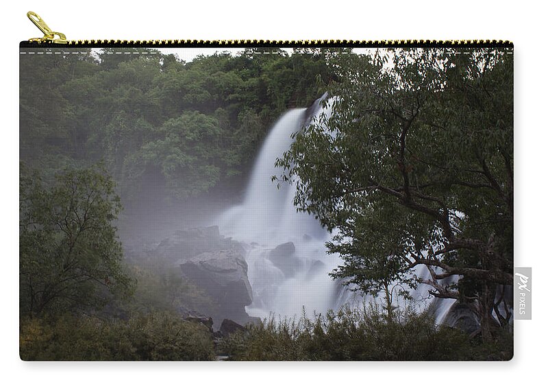 Shivanasamudra Falls Zip Pouch featuring the photograph Shivanasamudra Falls #2 by SAURAVphoto Online Store